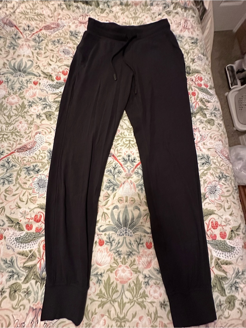 lululemon athletica Black Track Joggers with Drawcord